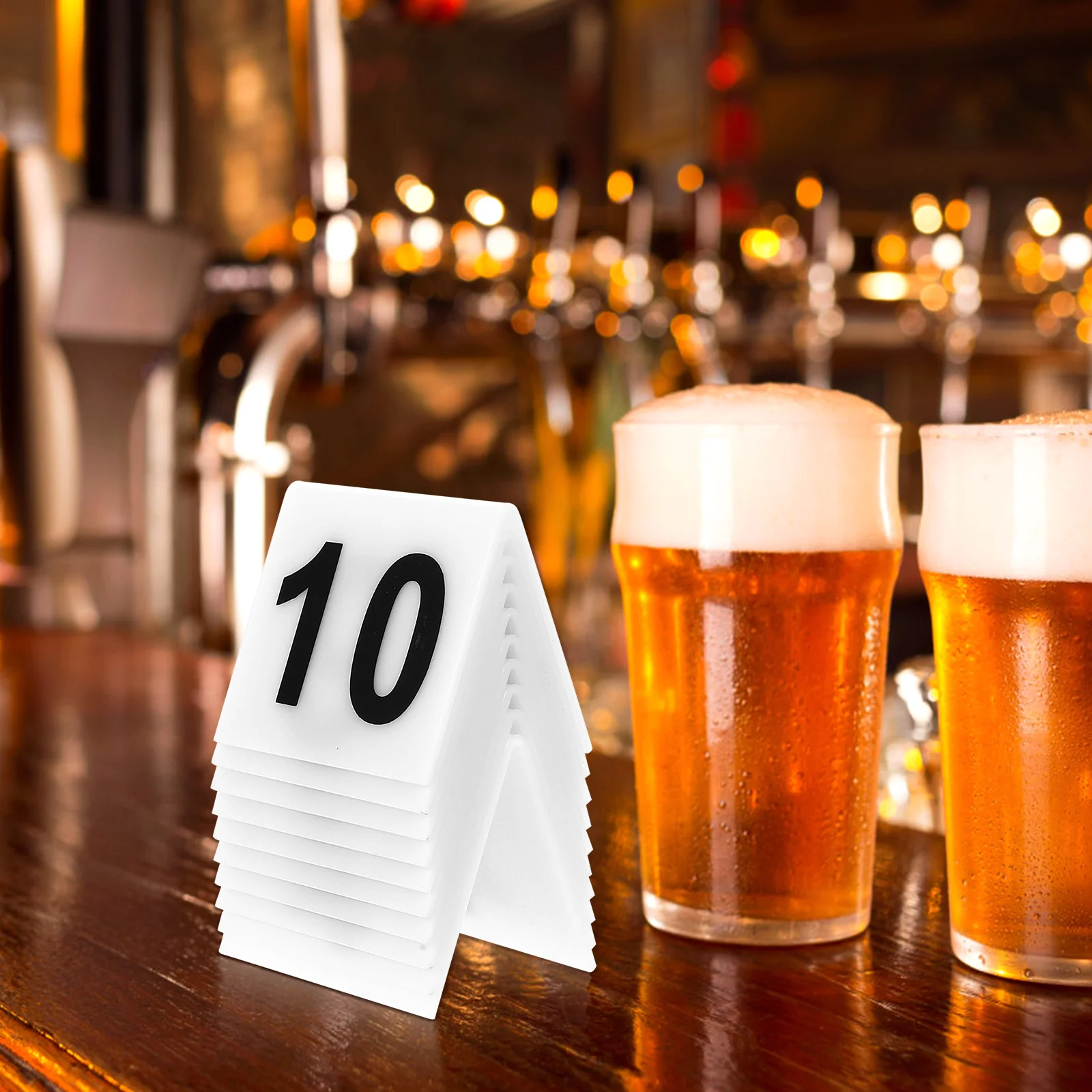 20 Pcs Restaurant Number Plate Table Numbers Desk Acrylic Marker Compact Sign Game Supplies