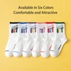 6 Pairs of Women's Spring and Autumn Letter Slogans Fashionable and Versatile College Style Summer Breathable Mid Length Socks 2