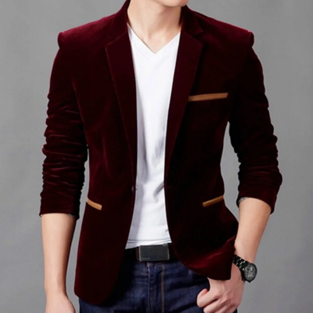 Men Blazer Autumn Fashion Classic Busines Coat Slim Fit Men Suit Terno Masculino Blazers