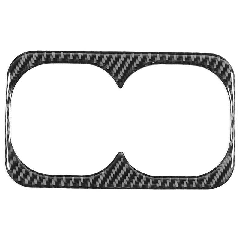 

New-for Mitsubishi Lancer EVO 2008-2015 Car Carbon Fiber Rear Center Armrest Cup Holder Sticker Cover Trim Accessories