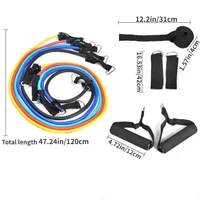 Multifunction Fitness Tension Rope 5-Tube Elastic Yoga Pedal Puller Resistance Band Tension Rope for Stretching Abdomen Training - Image 3