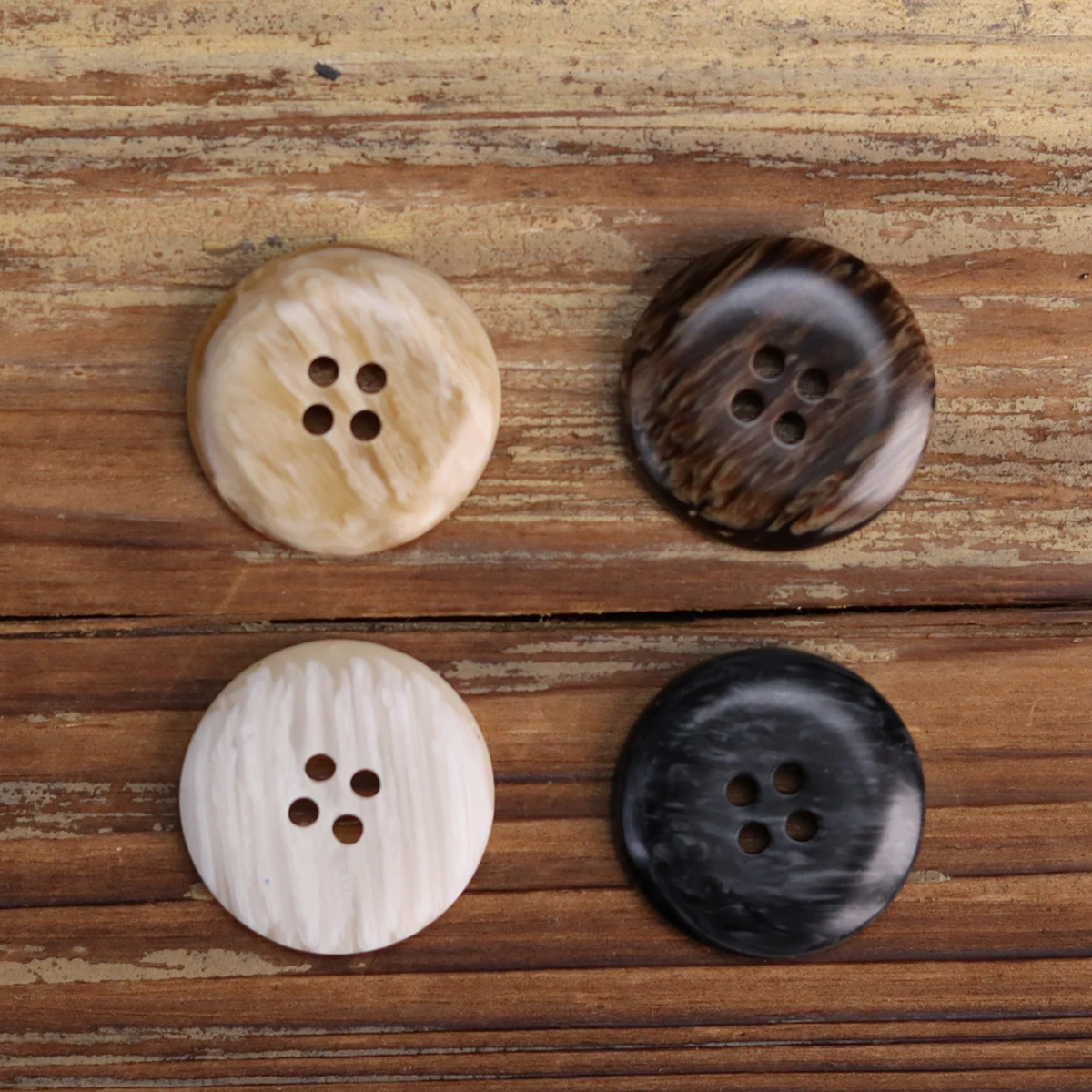 Wood Immitation Polyester Buttons For Casual Clothing New Series Sweater Uniform Pants Classic White Suit Coat Button For Knit 4