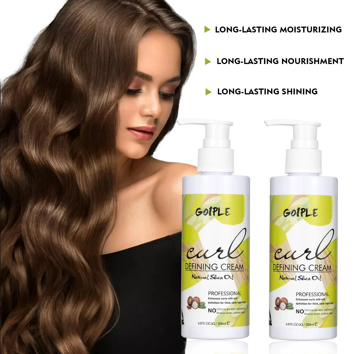 Curl Defining Cream Wavy Hair Bouncy Enhancer Anti Frizz Moisturizer Add Shine Conditioner Soft Smooth Hair Care