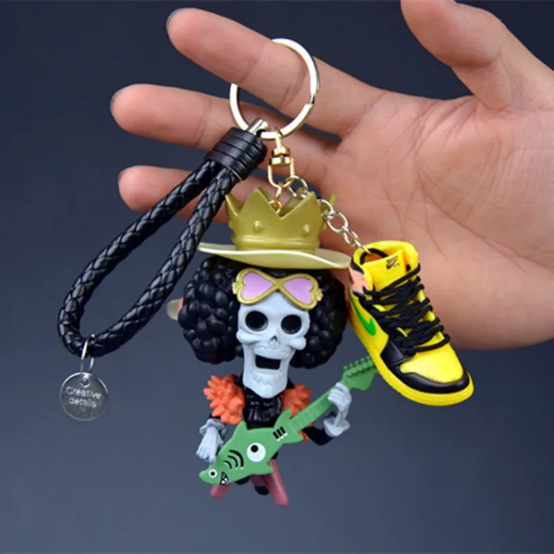 2023 New One Piece Nika Luffy Gear 5 Zoro Chopper Keychain Bag Pendant Accessories Anime Cartoon Creative Girl Toys for Men Gift