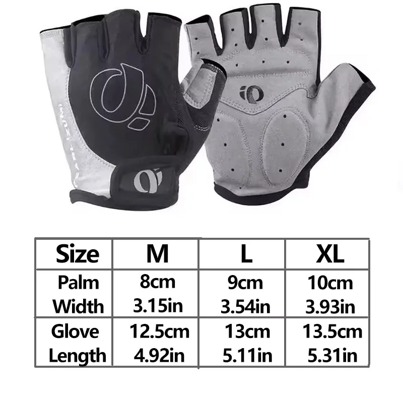 1Pair Gel Half Finger MTB Road Bike Gloves Anti-Slip Anti-Sweat Shockproof Cycling Bicycle Gloves for Left-Right Hand 4