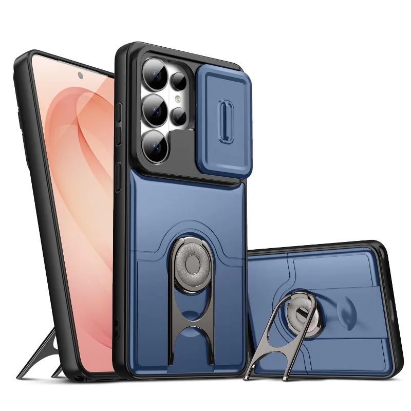 Enhanced Shockproof Armor Cover with Slide Camera Protection & Magnetic Holder