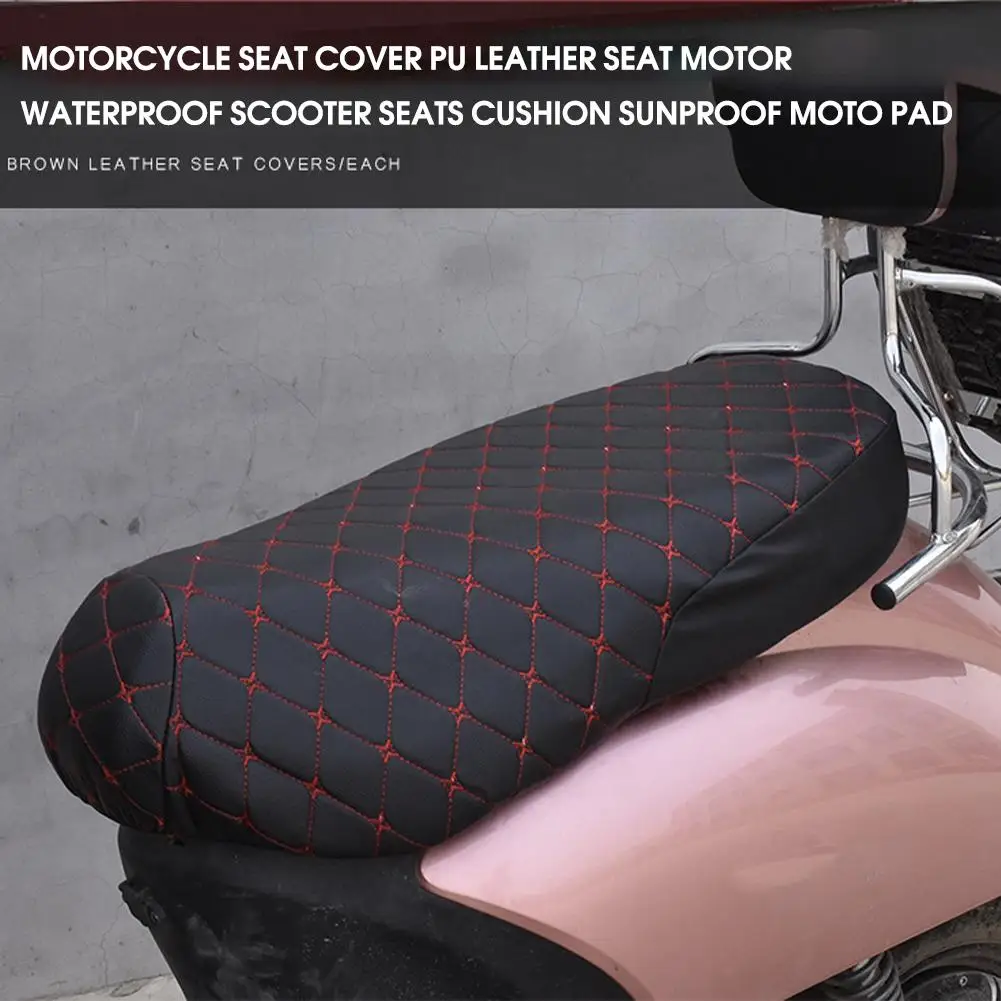

1PCS Motorcycle Seat Cover PU leather Seat Motor Waterproof Sunproof Seats Pad Cushion Scooter Moto K6X2