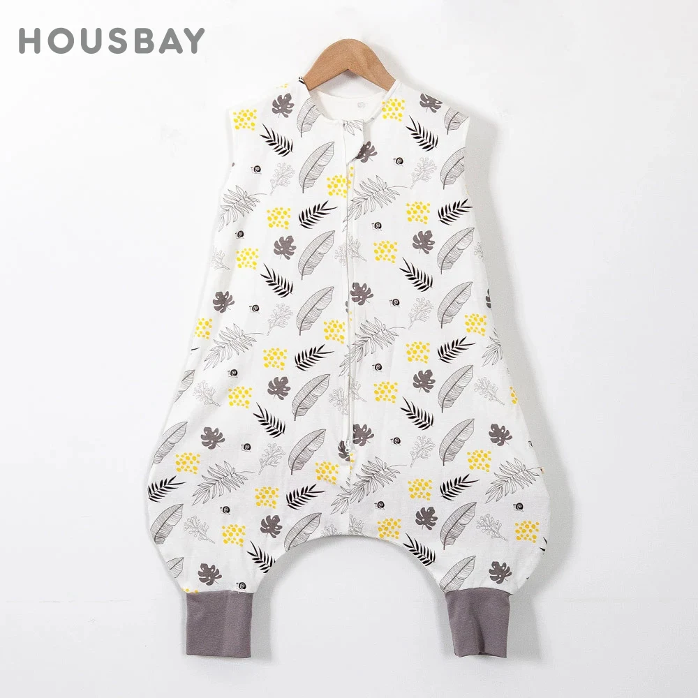 Sleeping Bag For Children 2-6T Baby Sleepwear Summer 28-32℃ Cool Cotton Vest Sleepsack Kids Boys Girls Jumpsuits