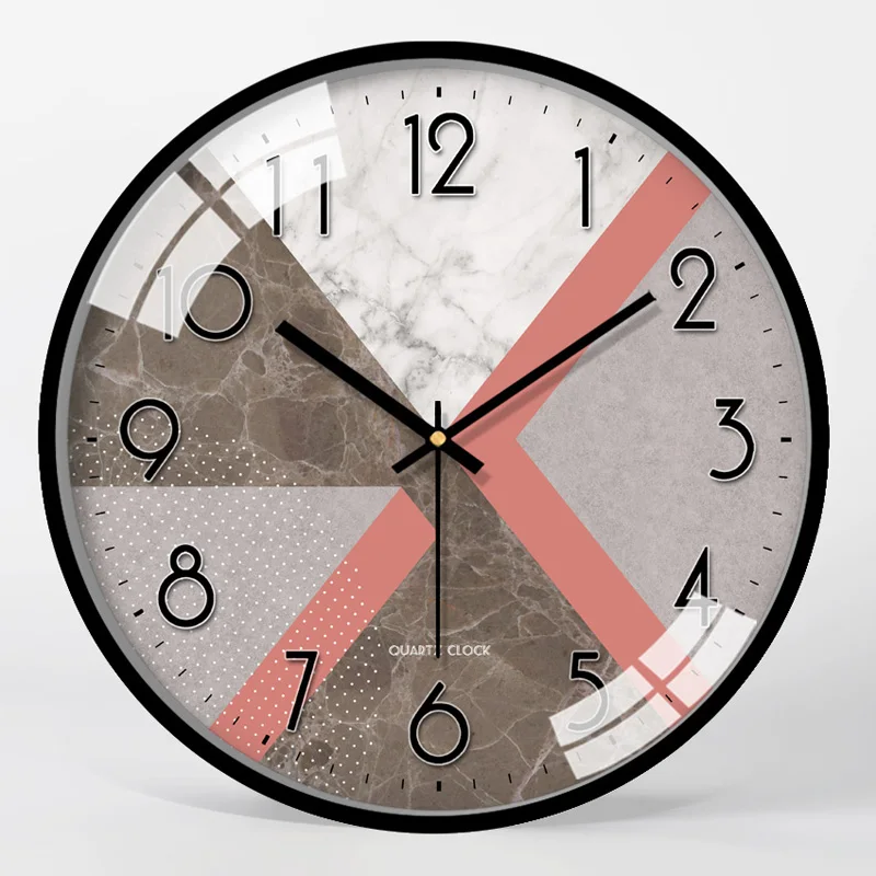 Large Round Metal Wall Clock Color:Style 6;Sheet Size:14 inch
