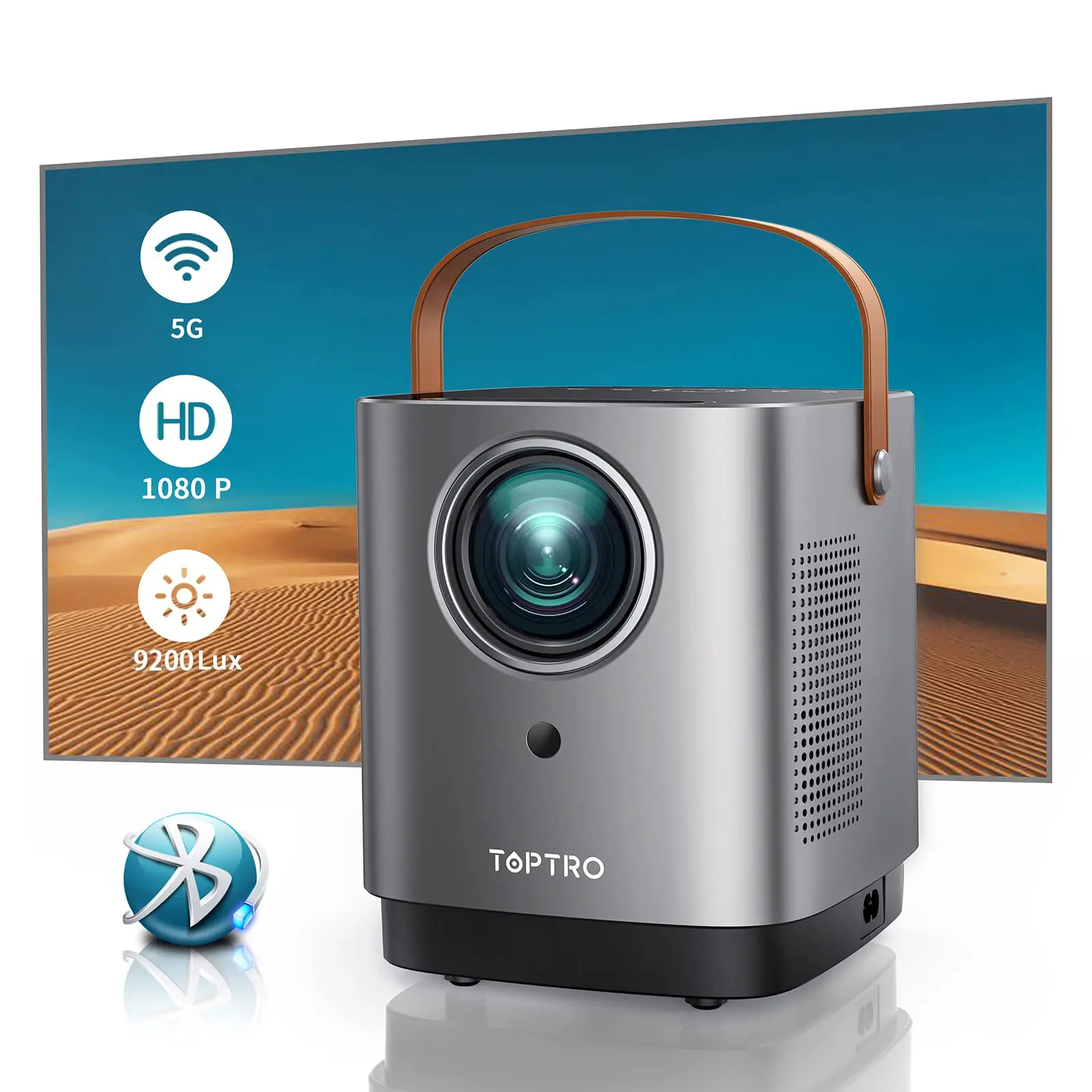 TOPTRO TR23 Projector Portable 5G WIFI Bluetooth Projector 9500 Lumens  1080P Supported Home Theater Outdoor Proyector Dust-proof - AliExpress