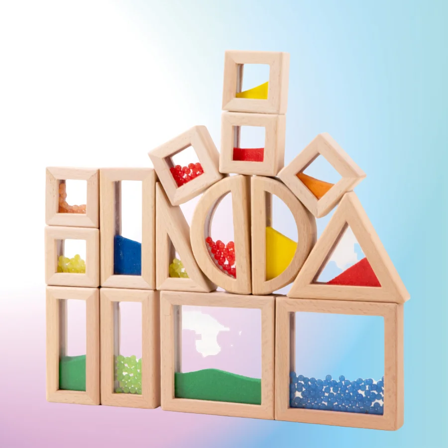 Rainbow Acrylic/Wooden Building Blocks 5