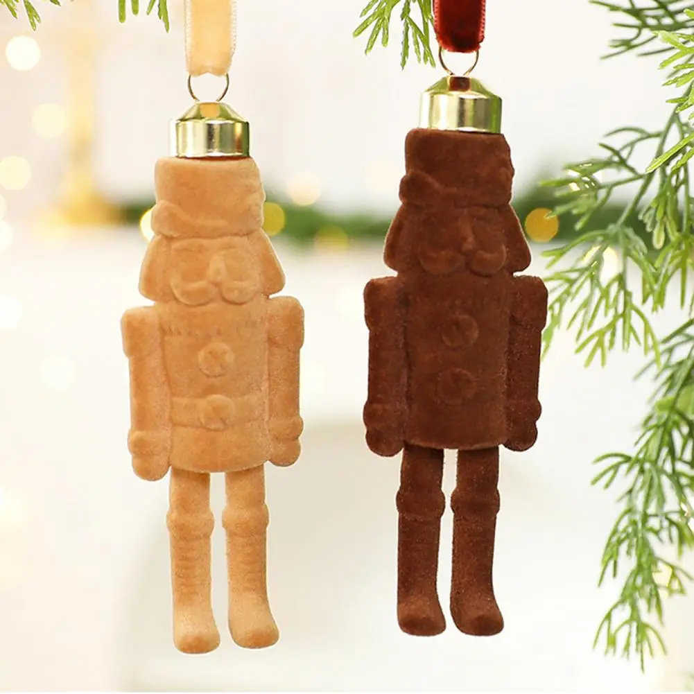 Christmas Nutcracker Ornament Colorful Nutcracker Hanging Ornament Festive Flocking Nutcracker Hanging Ornaments Christmas