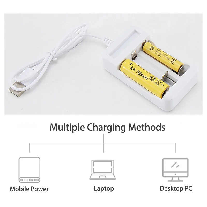 Battery Charger 3-4 Slots Electric Intelligent Fast LED Indicator USB for AA/AAA Ni-MH/Ni-Cd Rechargeable Battery Fast Charger