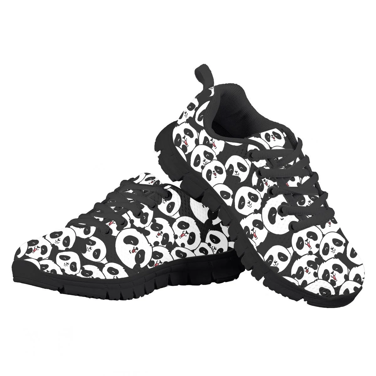 Children's Running Shoes Kawaii Panda Unisex Autumn Winter Vulcanized Shoes Shock Absorption Non-slip Classic Walking Footwear