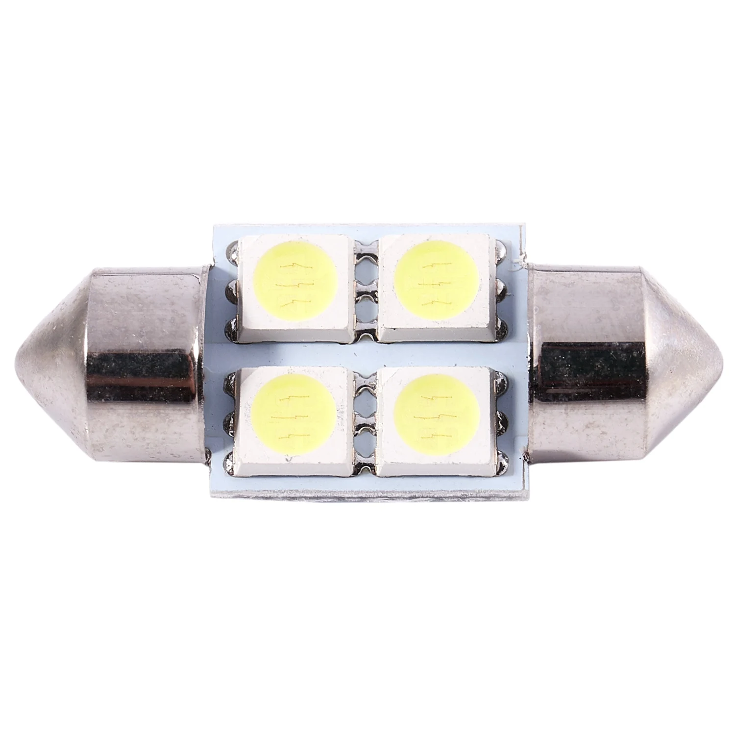DC 12V 31mm 4 5050 SMD Car Interior Dome Festoon LED Light White 2 Pcs Rare