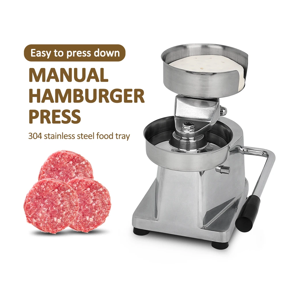 GZZT 130mm Commercial Meat Patty Maker Hamburg Steak Press Machine Hamgurger Patty Presser Fast Food Shop Machine Patty Presser