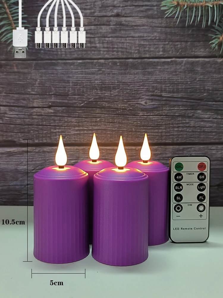 Confezione Da 6 Candele A LED Senza Fiamma A Batteria