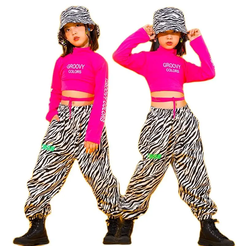 

Spring Girls Clothing Set Cropped Sweatshirt Shirt Tops Jogger Pants Hip Hop Clothes Jazz Dance Costumes For 8 10 12 14 16 18Y