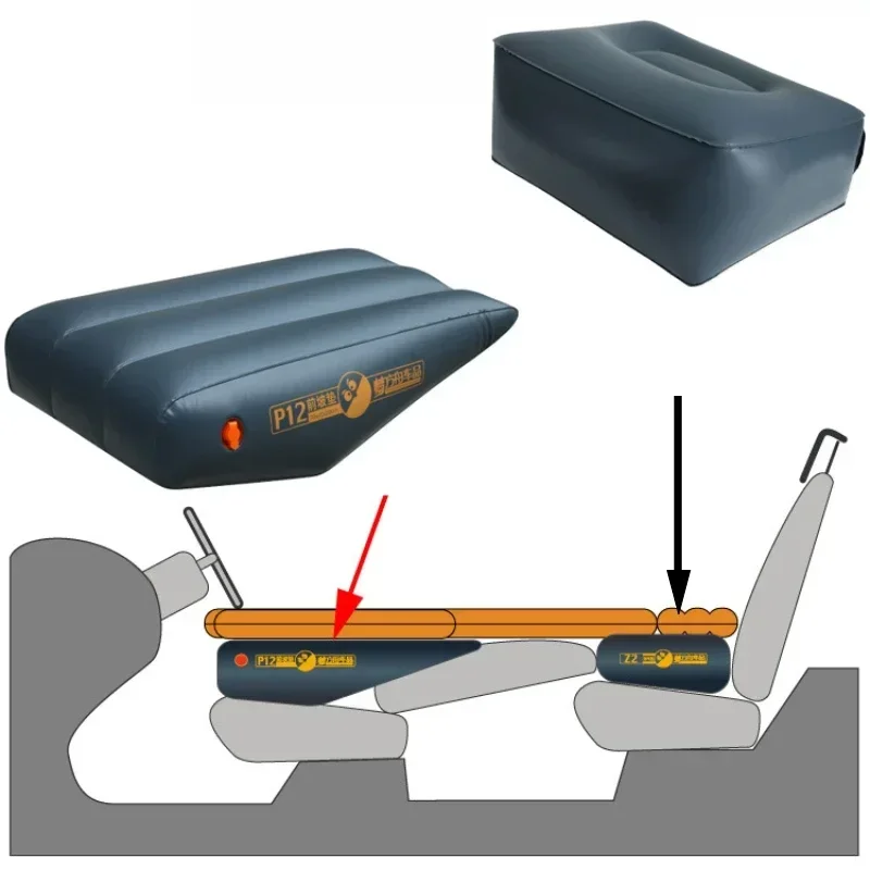 inflatable air bed Universal Car Front Slope Pad Inflatable Stool Travel Bed Seat Gap Padding Air Mattress Self-driving Traveling Car Accessories