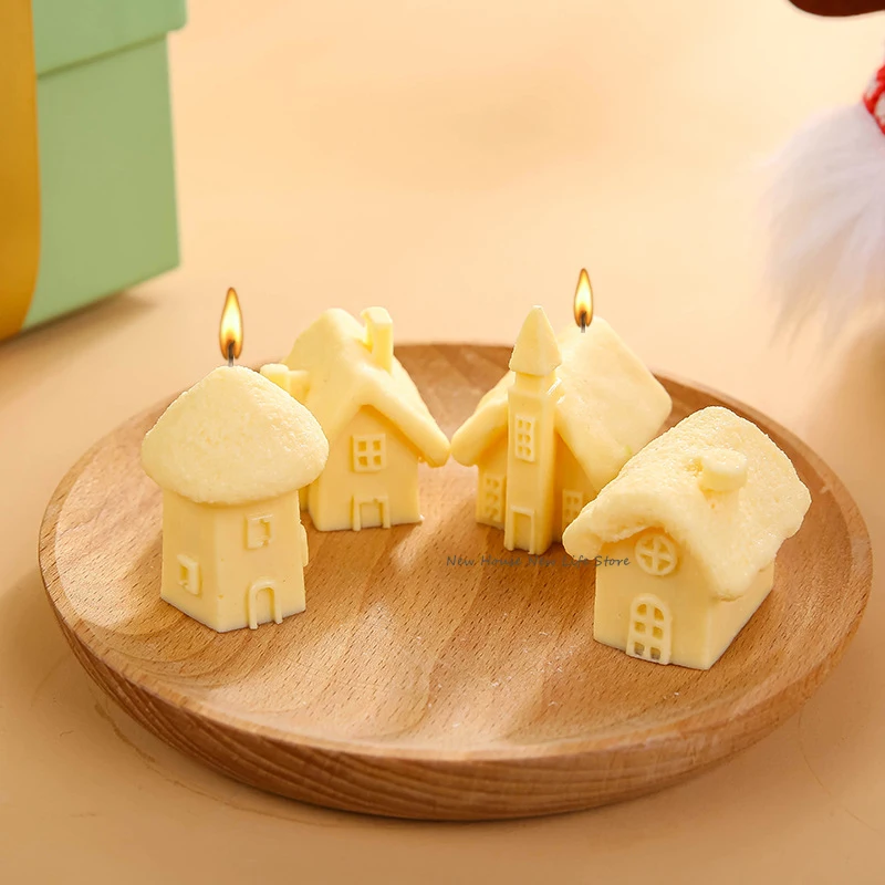 Cozy Cottage Candle Silicone Mold - DIY Aromatherapy & Home Craft Decor Mold