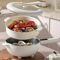 4.5L Smart Electric Wok Multi-function Electric Pot Reservation Steamer Non-stick Fry Pan Large Capacity Electric Hot Pot 220V 1