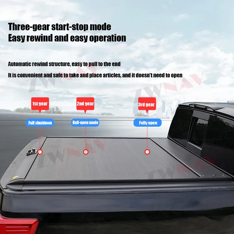 Per Ford Ranger Wildtrak 2023 Pickup Car Back Cover Gantry Manuale Roller Shutter Pickup Back Cover Accessorio Per La Modifica Del Bagagliaio