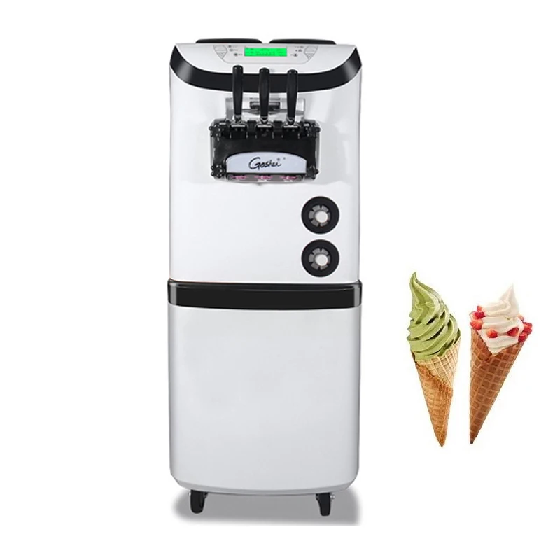 

Commercial Soft Ice Cream Machine Sweet Cone Ice Cream Machine One Click Cleaning Electric Ice Cream Makers 42L / H