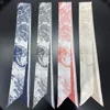 French Spring Hot Sale Plants Jungle Animals Women's Twill Decoration Sharp Horn Strap Bag Spot Silk Band Hair Band Small Scarf 4