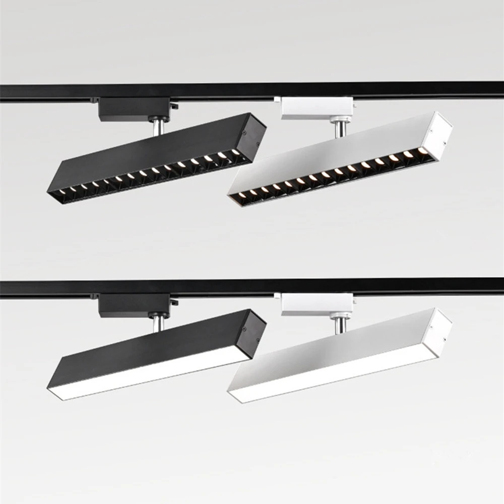 

10W 20W 30W LED Track Light Spotlight Floodlight Rail Ceiling Lights 2 phase Track Rail Grille Linear Lamp Lighting
