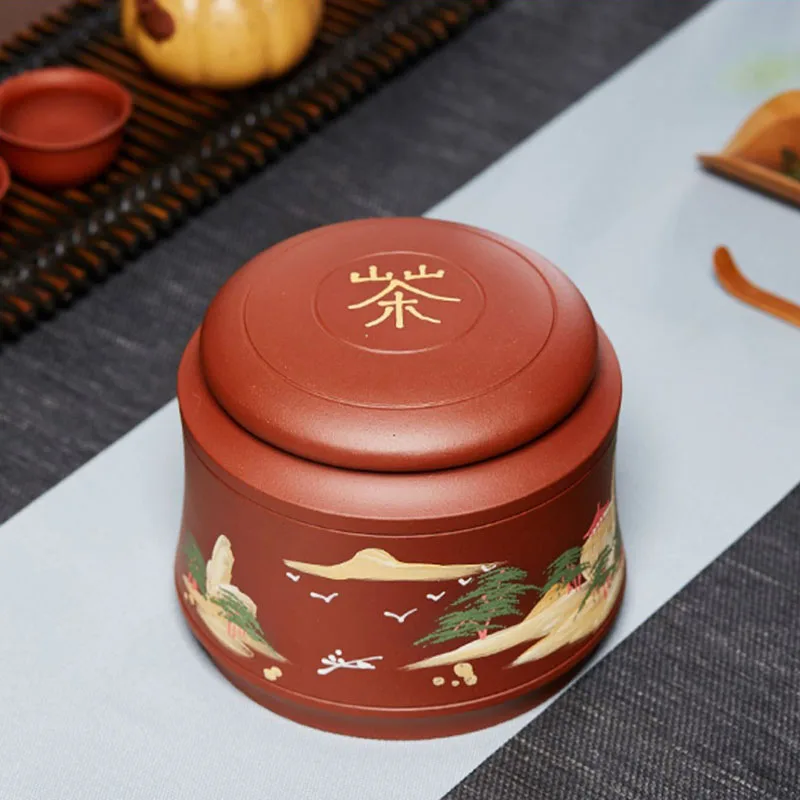 

Canister Chinese Tea Box Tea Box Can Lid Can Packaging Lid Tea Box Japanese Small Cache Smell Proof Caja De Te Teaware WSW35XP