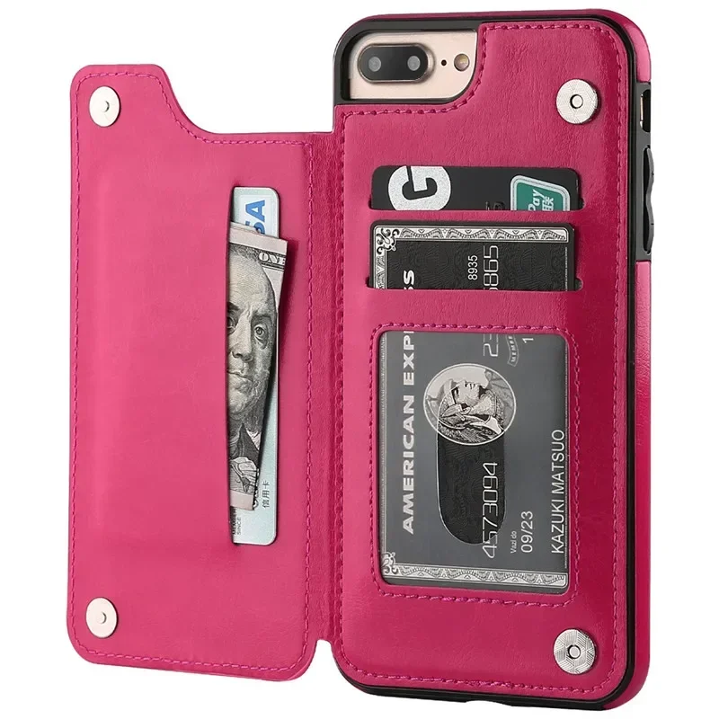 Luxury Slim Fit Leather Wallet Case with Card Slots and Flip Cover
