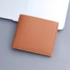 Fashion Men Short PU Leather Wallet Simple Solid Color Thin Male Credit Card Holder Small Money Purses Business Foldable Wallet 3