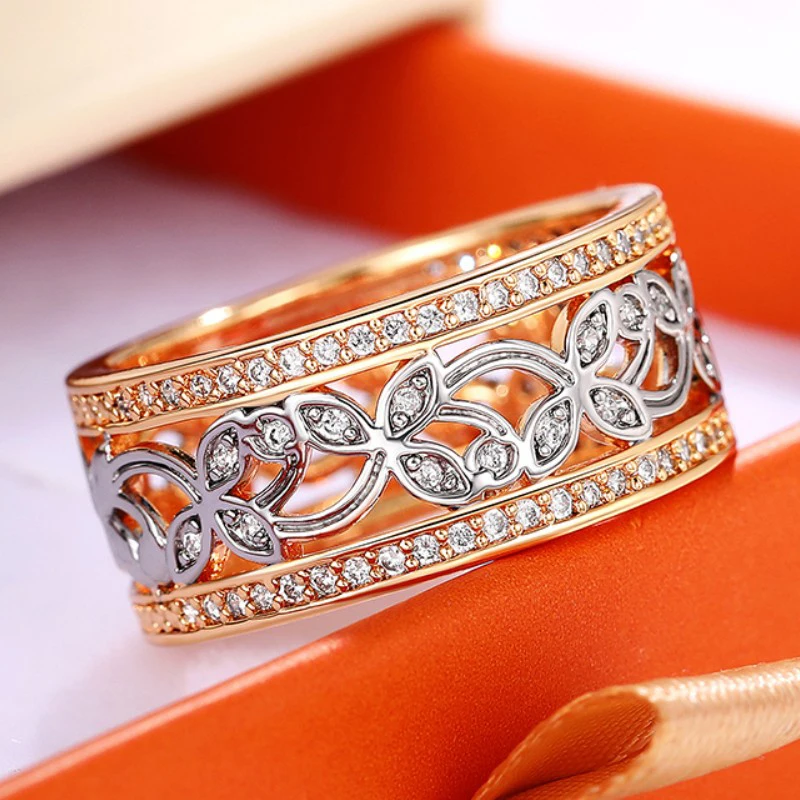 CAOSHI Aesthetic Hollow-out Design Finger Ring Female Party Accessories with Dazzling Zirconia Fancy Jewelry for Anniversary finger rings womens ring jewelry rings ring jewelry