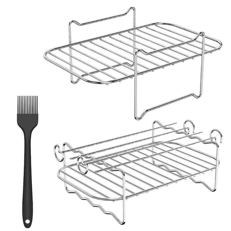 

Air Fryer Rack for Air Fryer Stackable Racks Stainless Steel Multi-Layer Dropship