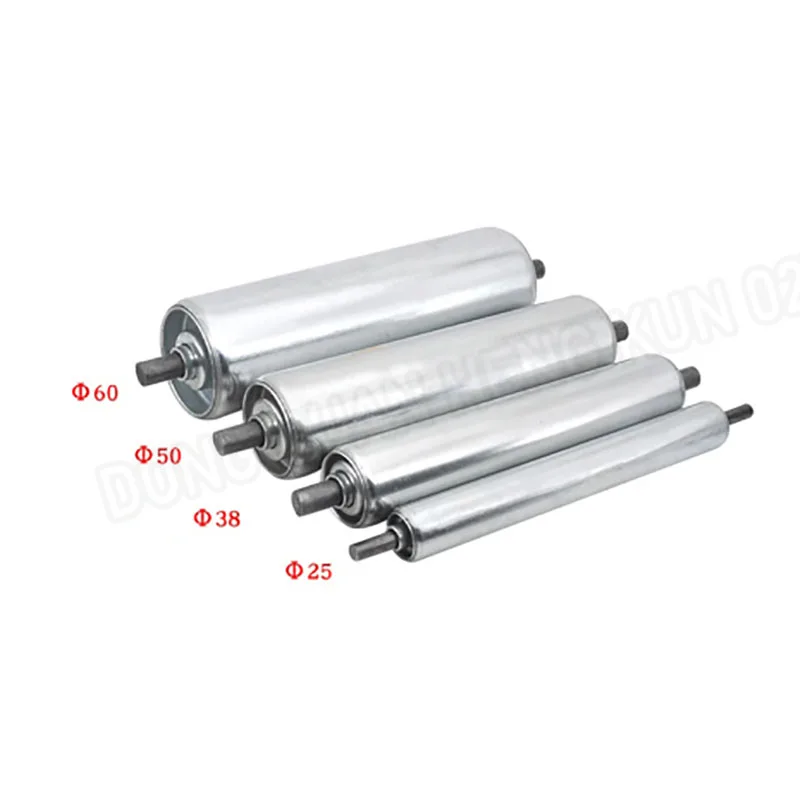 Galvanized Conveyor Line Rollers Diameter 25/38/50/60 Total Length 100-900mm Non-powered Roller Conveyor Line Roller Accessories