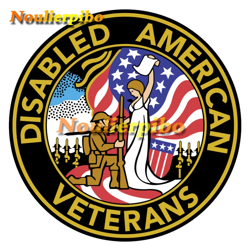 

Personalized Car Stickers Disabled American Veterans Vinyl Decals Car Window Trunk Mirrors Laptop Trolley Case Decals