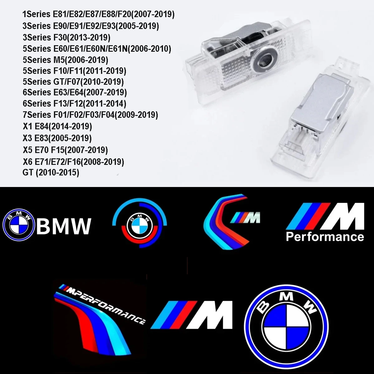 

Лампы головного света для двери BMW E90 E91 E92 E93 E60 E61 F10 F20 F07 E63 E64 F12 F13 F30 E87, 2 шт.