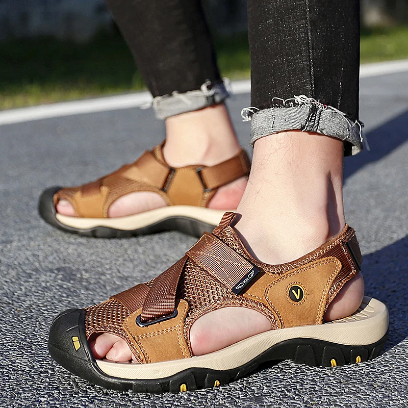 Men's Casual Beach Sandals With Breathable Quick-dry Soft Sole_voghion.com