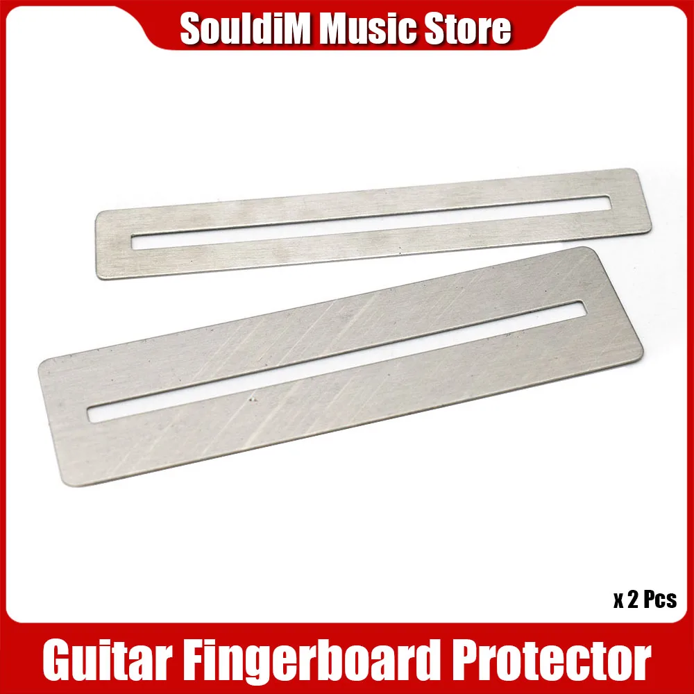 2Pcs Chitarra Fret Puller Tastiera Piastra In Acciaio Per Chitarra Elettrica E Tastiera Per Basso Tasti Righello Strumento Di Riparazione Protettore