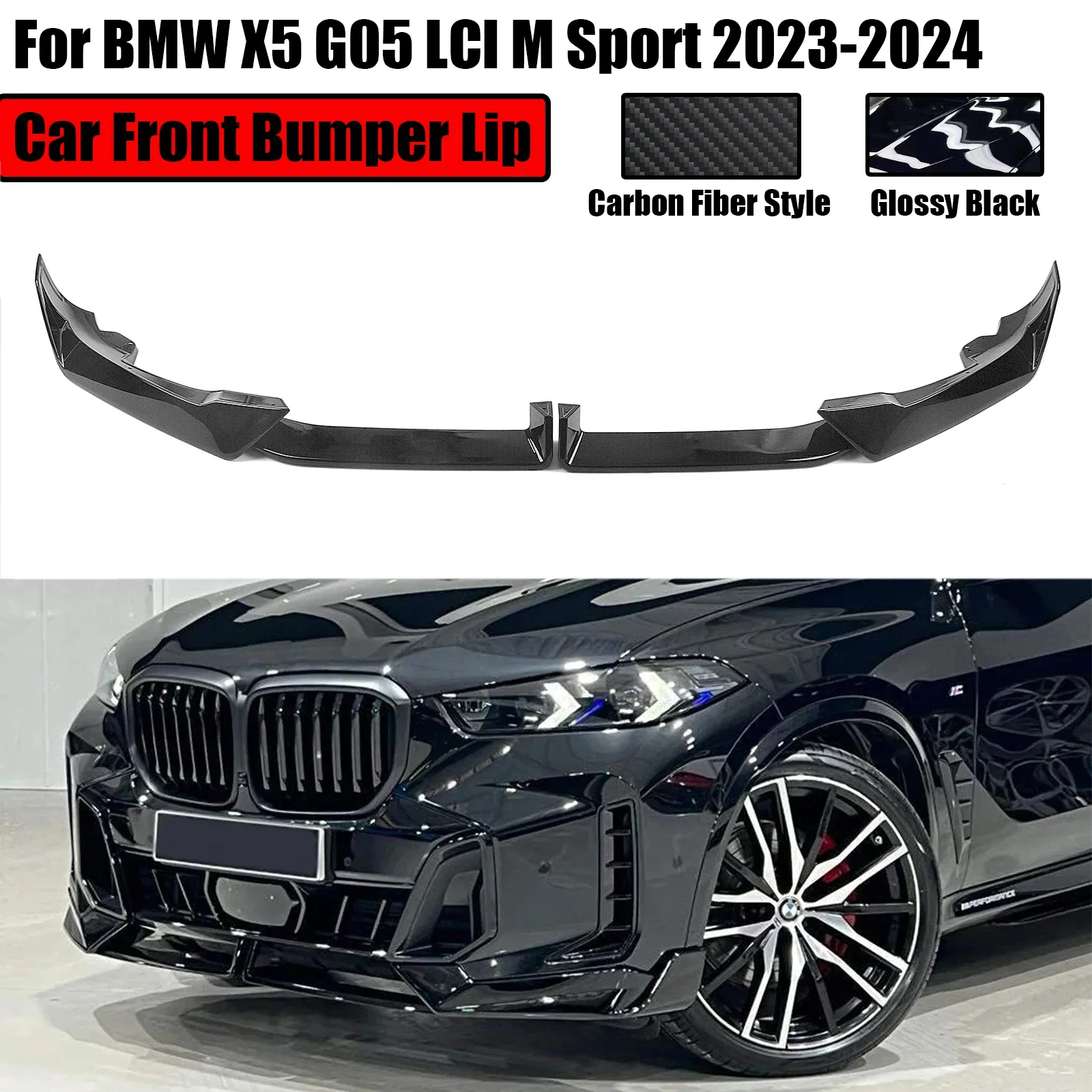 4PCS-For-2023-2024-BMW-X5-G05-LCI-M-Sport-Car-Front-Bumper-Lip-Guard ...