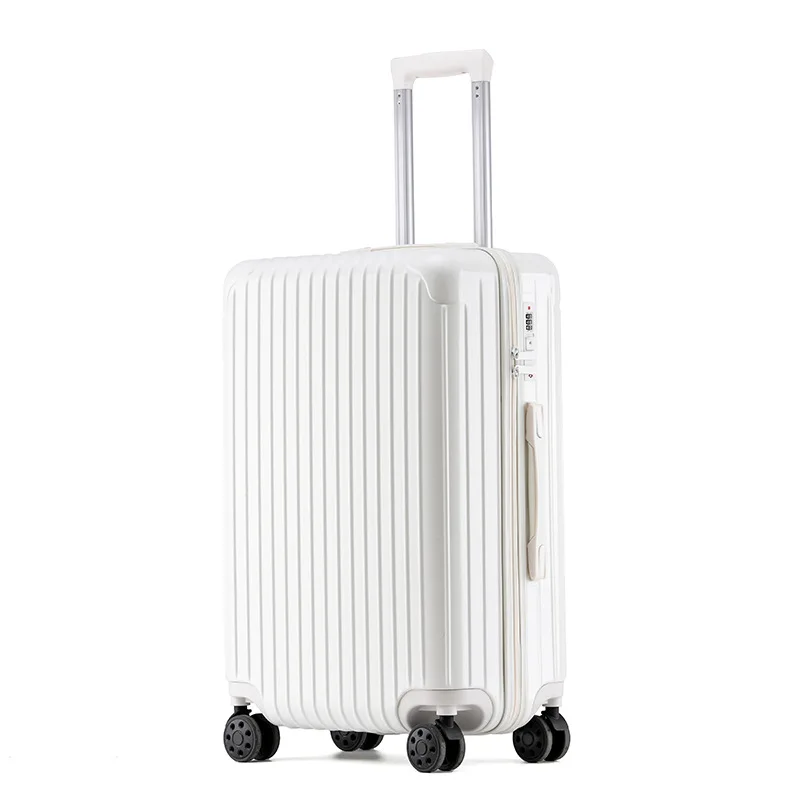 PLUENLI Luggage Women's Trolley Case Small Boarding Case Luggage Lightweight Zipper Password Universal Wheel Leather