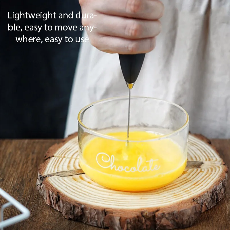 Plastic + Stainless Steel Coffee Milk Drink Electric Whisk Mixer Frother Foamer Kitchen Egg Beater Handheld Kitchen Tools 4