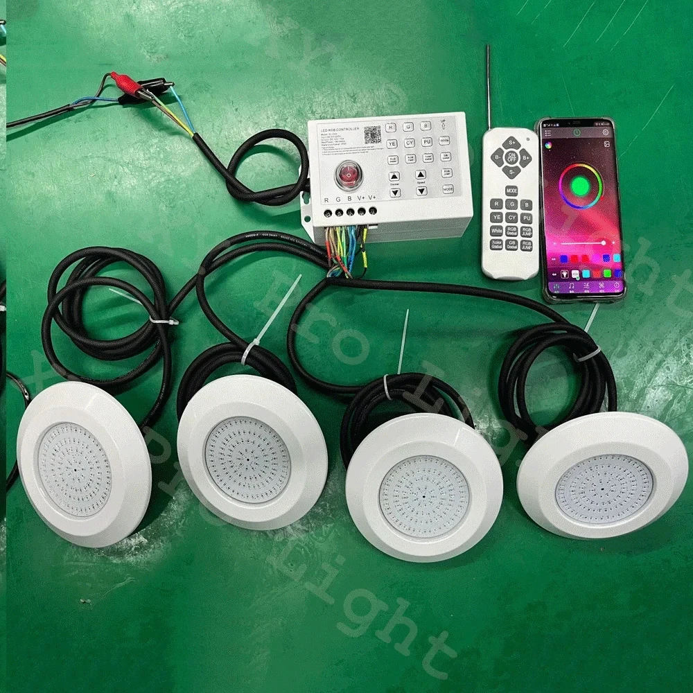 RGB LED Pool Light 12W Bluetooth APP Control DC12V Outdoor/Indoor Underwater Light Fountain Landscape Lamp Piscina Luz Spotlight ultra narrow 2 7mm ws2812 led strip individually addressable smart rgb colorful pixel light 160leds m ip30 white pcb dc5v dc12v