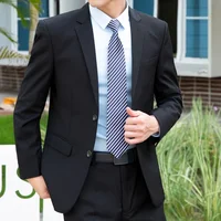 suit (Blazer+pants) Men Fashion Business Gentleman Italian Style Slim Solid Color Professional Suit Wedding Groom Best Man Suit 2