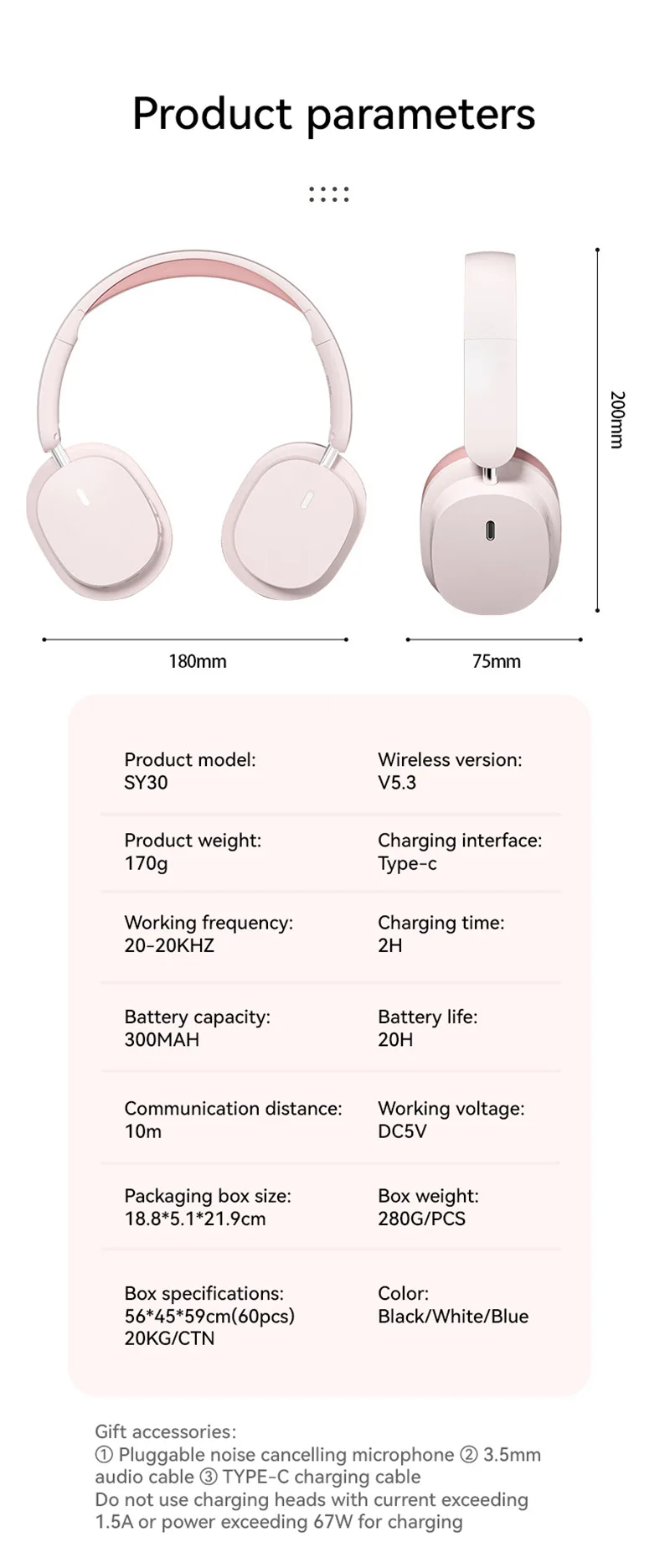 2026 New Foldable Headset Wireless Bluetooth Earbuds Head Mounted Noise Cancelling Earphones Sports with Mic Music Headphones