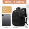 Extra Large Durable Travel Backpack with USB Charging Port, Man's Laptop Bag College Backpack Airline Approved Business Work Bag 2