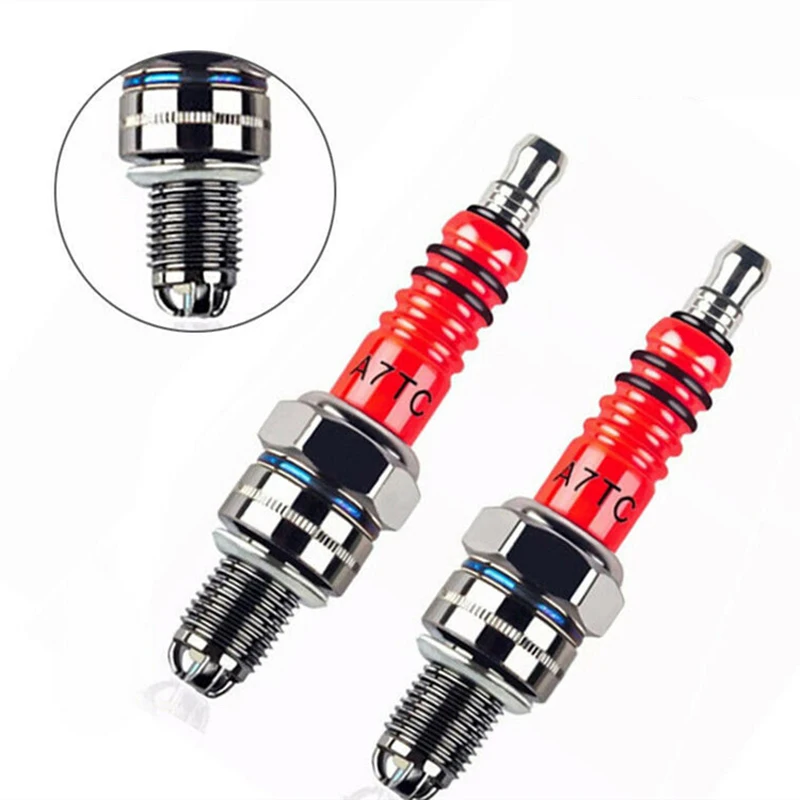 레이싱 3전극 10mm 스파크 플러그 A7TC GY6 50CC 110CC 125CC 150CC ATV 스쿠터 더트 바이크 고카트 오토바이 액세서리용