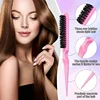 6pcs Hair Brush Set Spray Bottle Hair Braiding Loop Rat Tail Comb Teasing Hair Brsuh Edge Hair Brush Curly Hair Accessories 4