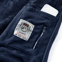 Nouvelle marque hiver ensemble de vêtements de sport hommes rétro formation épais polaire veste + pantalon deux pièces ensemble décontracté Ski course survêtement costume 5
