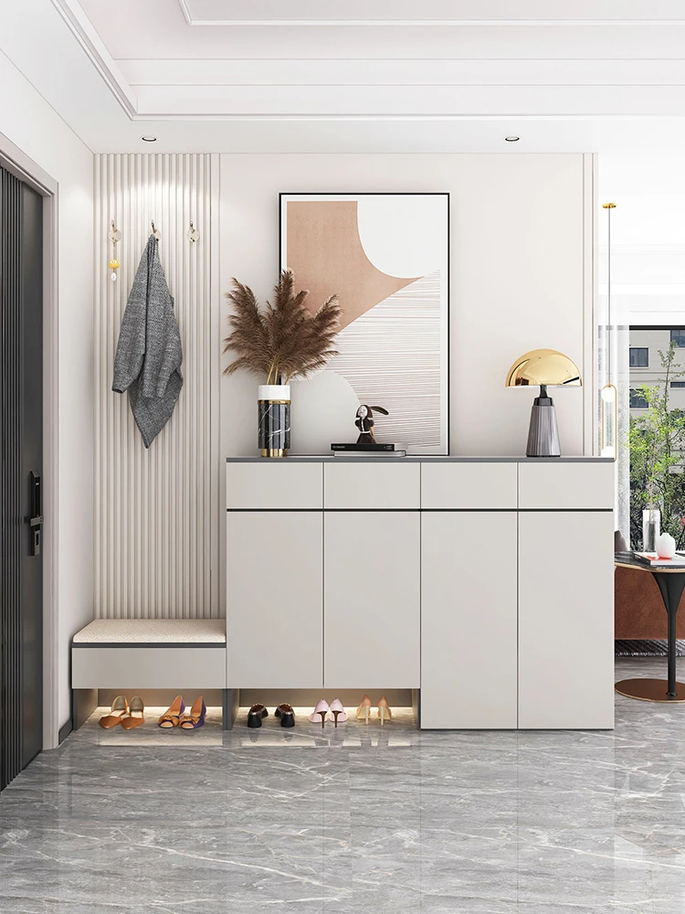 

High Cabinet Shoe Cabinet Entrance Cabinet Hallway Stool Living Room Locker Assembled Cabinet
